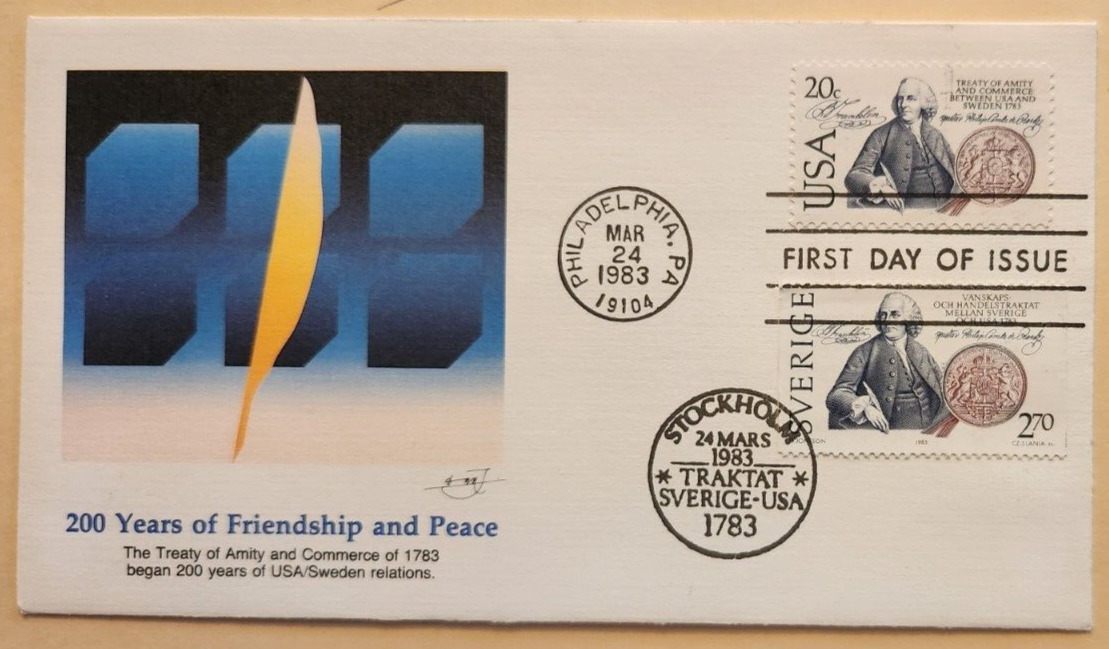 1983 UNITED STATES, MASONIC GRAND LODGE, 200th YEARS OF FRIENDSHIP AND PEACE,