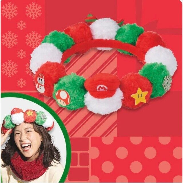 Mario Christmas Wreath Crown Headband Super Nintendo World Universal Studios JP