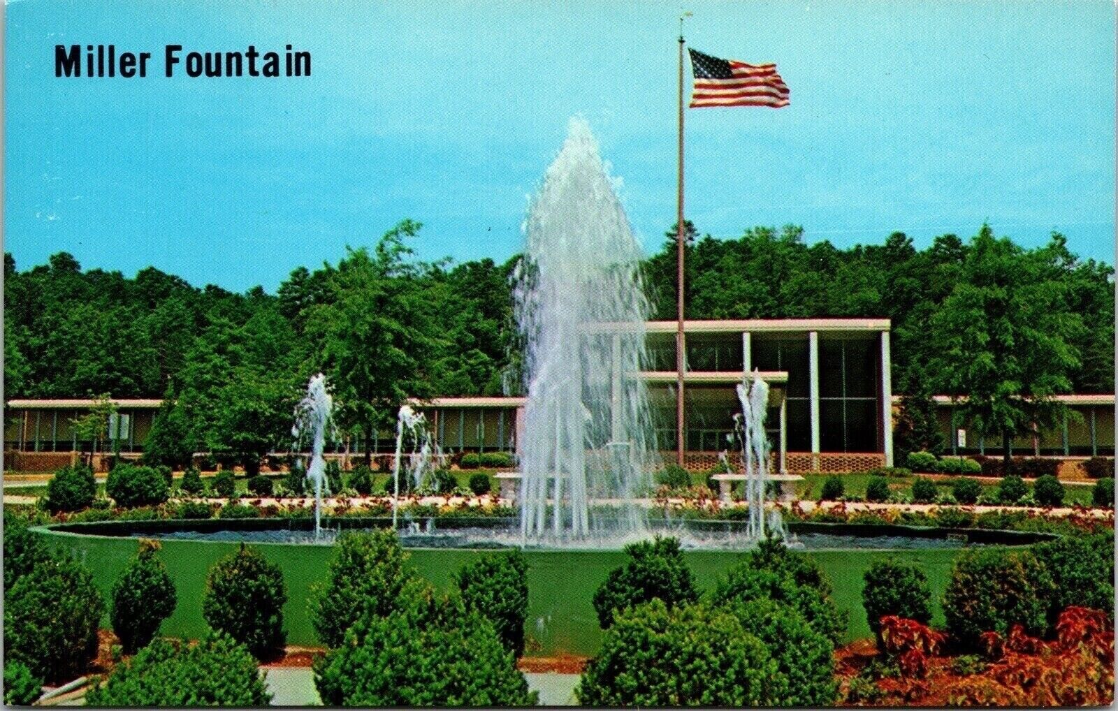 Miller Fountain Flag Birmingham Alabama Al Vintage Scenic South Vintage Postcard