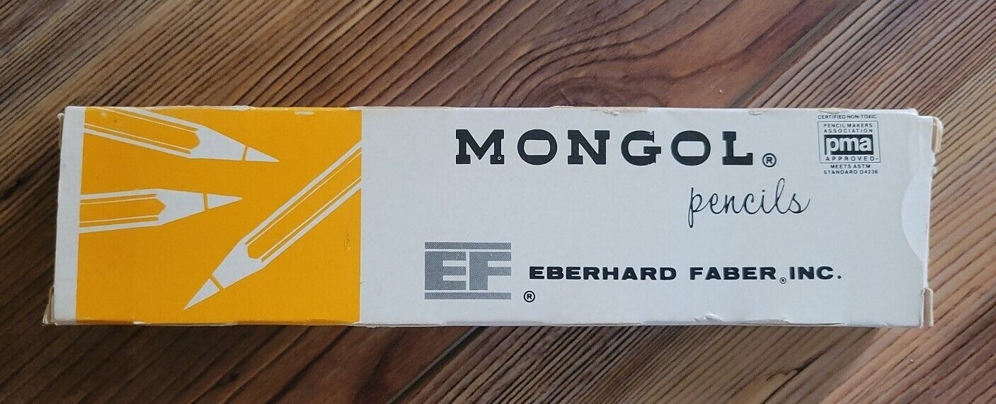 Eberhard Faber Mongol Pencils 482-F  2.5 Vintage 12 Pcs Unsharpened  with Box