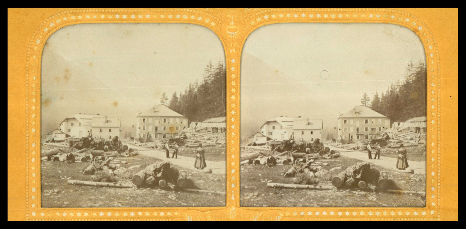France, Savoy, Chalets au Mont Blanc, ca.1870, day/night stereo (French Tissue)