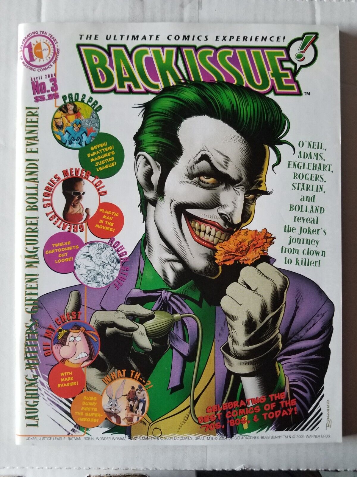 Back Issue #3 Magazine Bolland Joker Cover (TwoMorrows)
