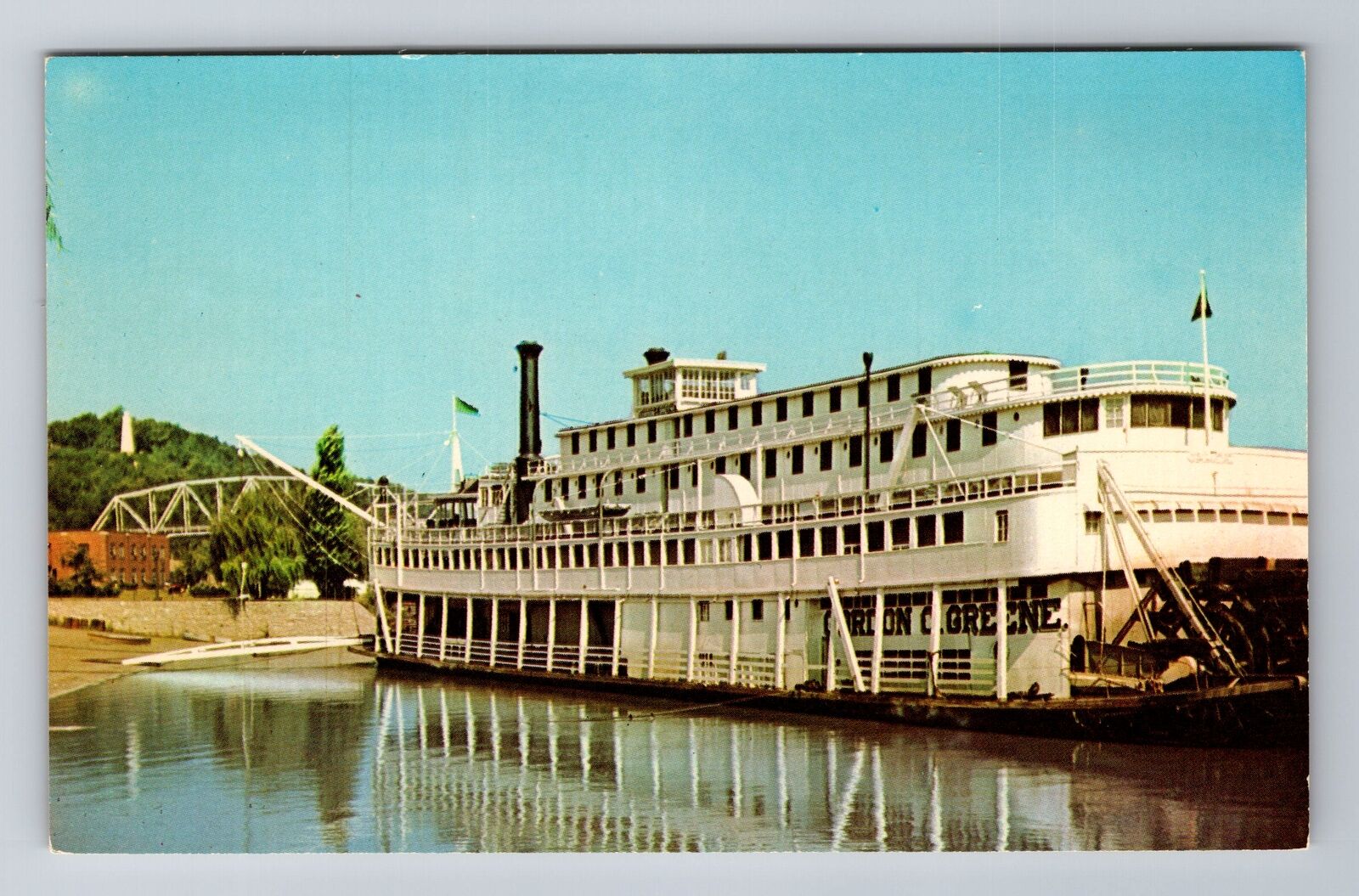 Stern Wheeler Mississippi River, Ship, Transportation, Antique, Vintage Postcard