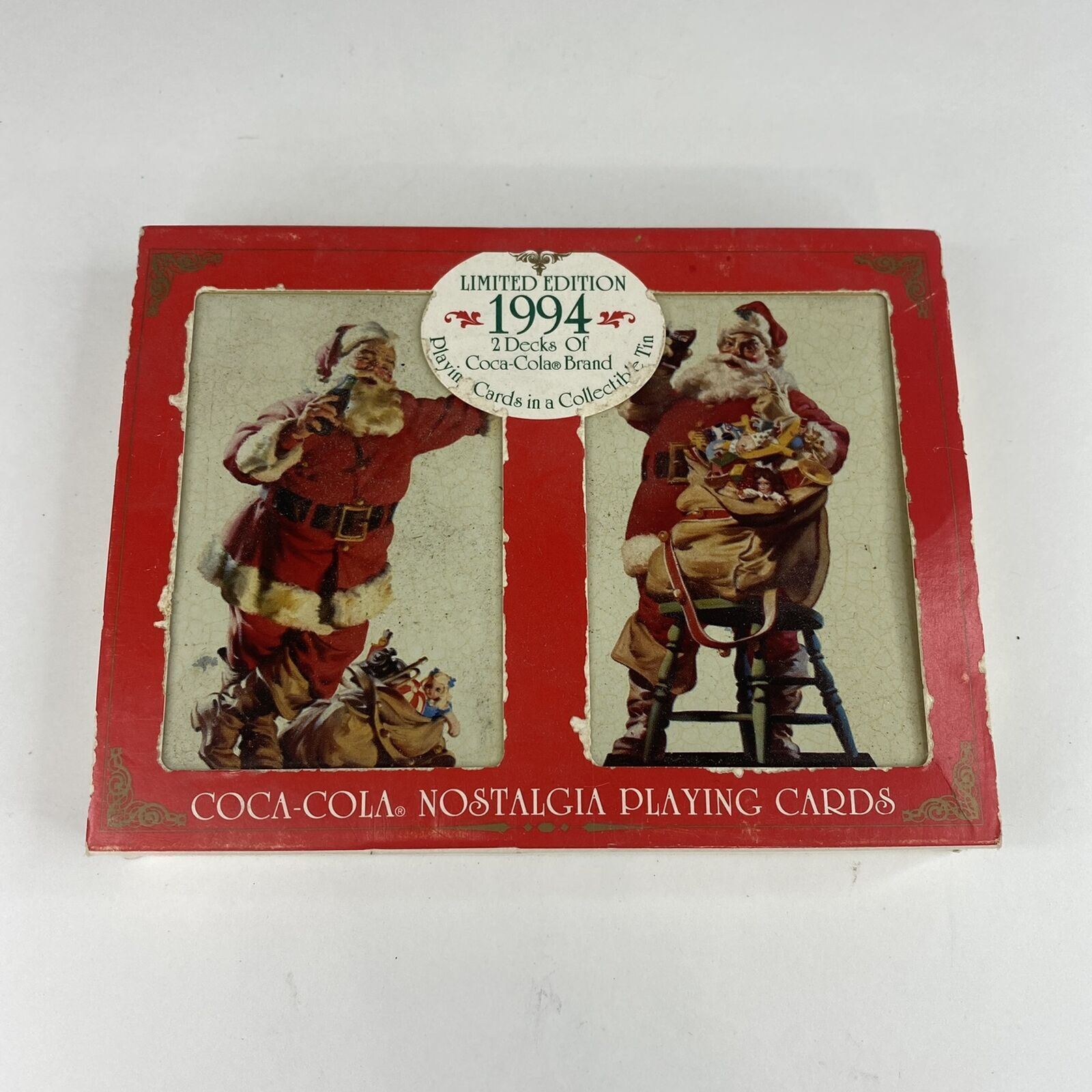VTG 1994 Limited Edition 2 Coca Cola Nostalgia Playing Cards Lot of 2