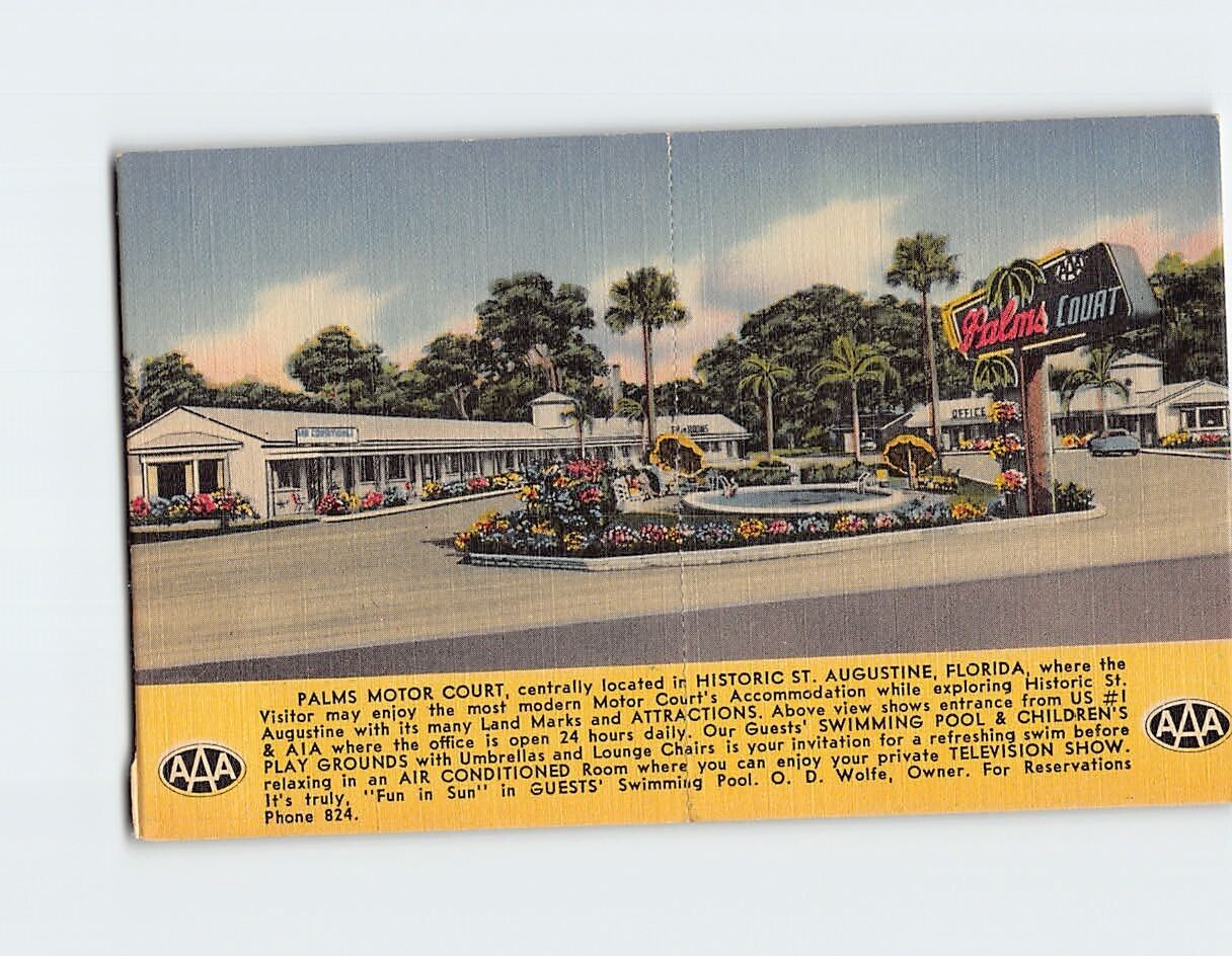 Postcard Palms Motor Court in Historic St. Augustine Florida USA