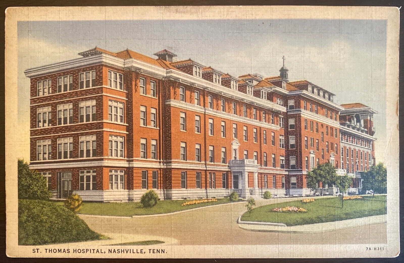 Nashville Tennessee Saint Thomas Hospital Davidson County 1937 Vintage Postcard