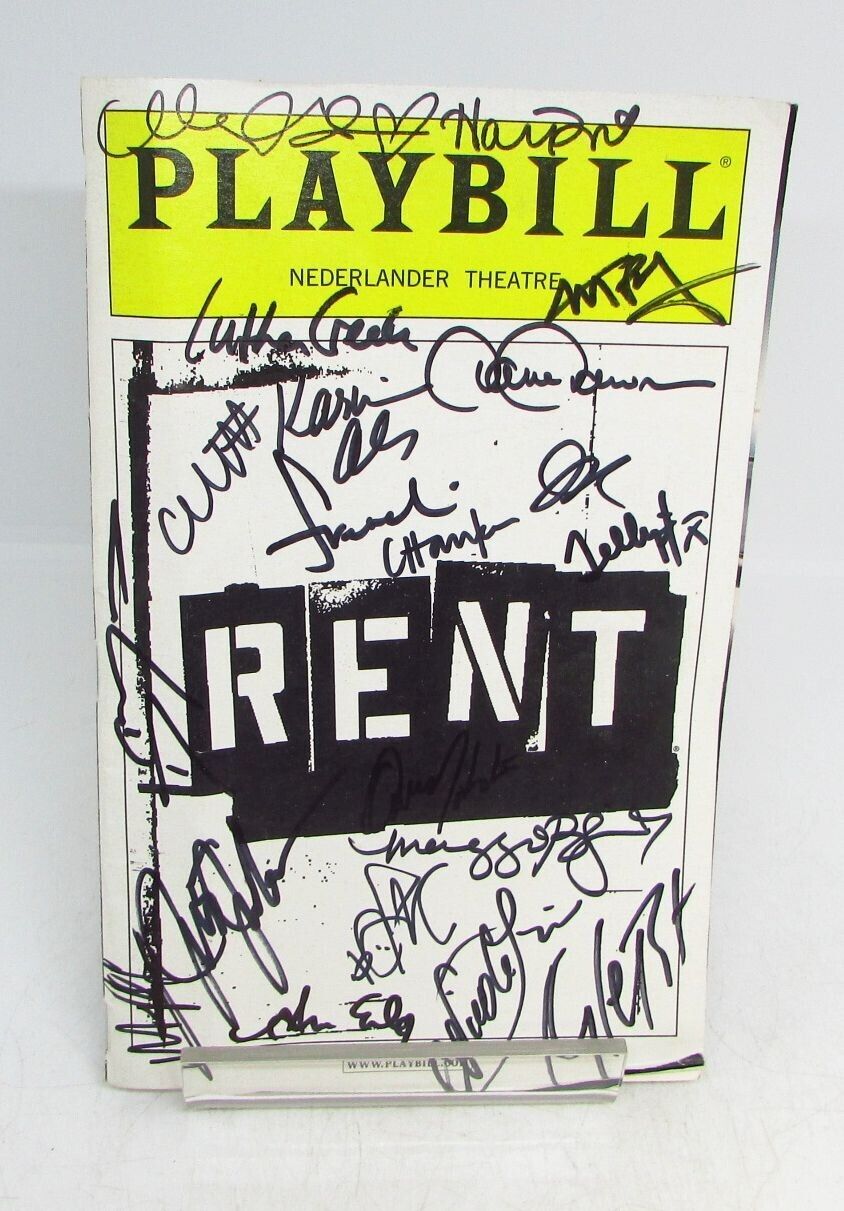 Rent Playbill 2006 Nederlander Theatre Signed By The Cast