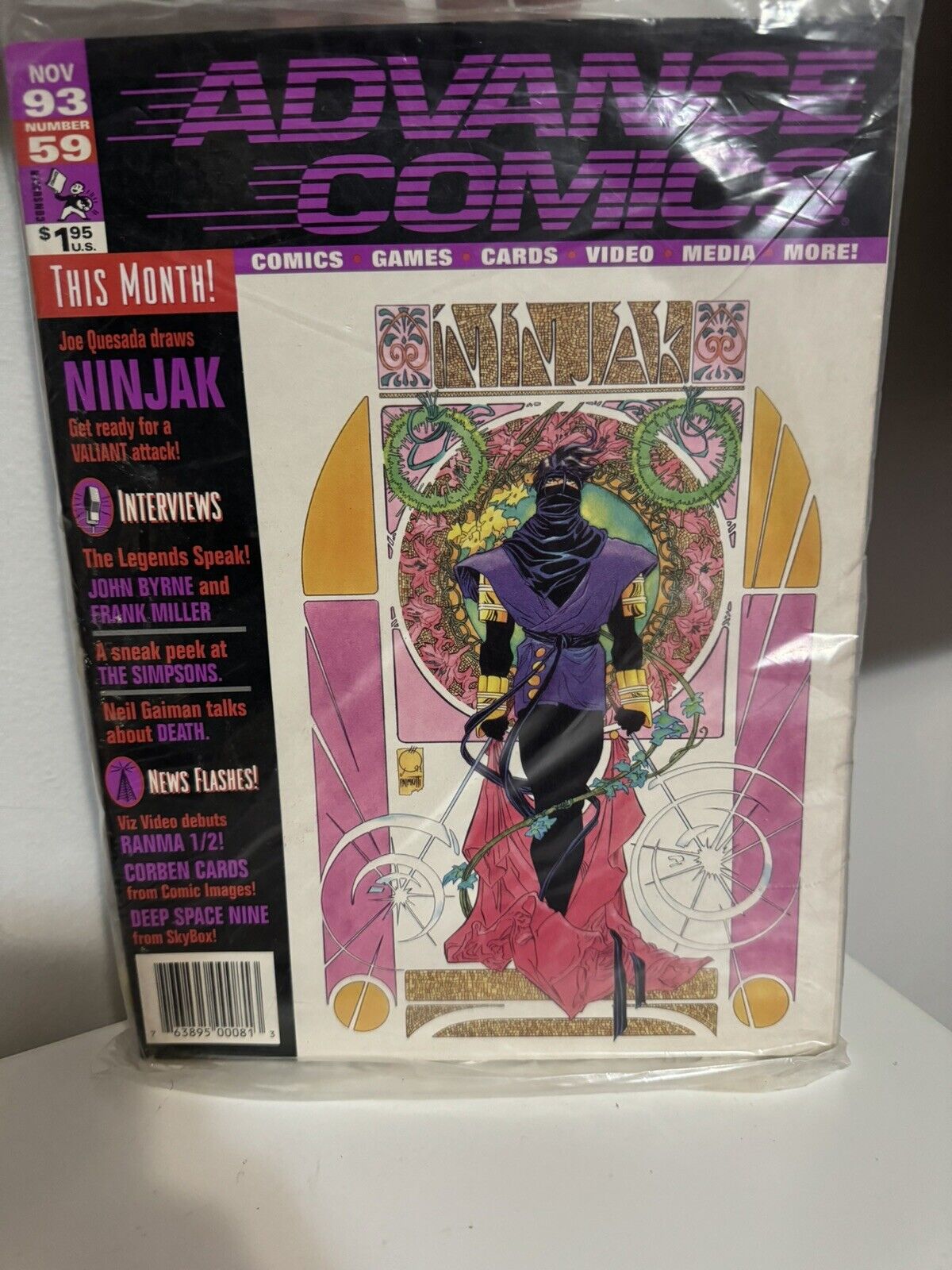 VINTAGE ADVANCE COMICS November 1993 #59 NINJAK *New Sealed*