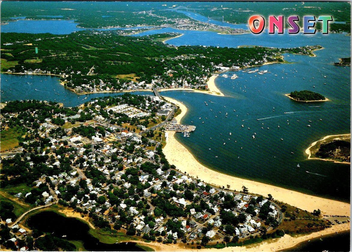 Wareham, MA Massachusetts  ONSET BEACH & HOMES  Aerial View  4X6 Postcard