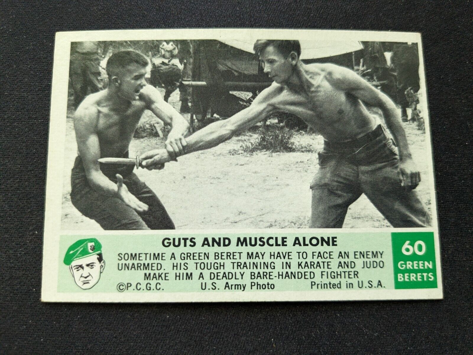 1966 Philadelphia Green Berets Card # 60 Guts and Muscle Alone (VG/EX)