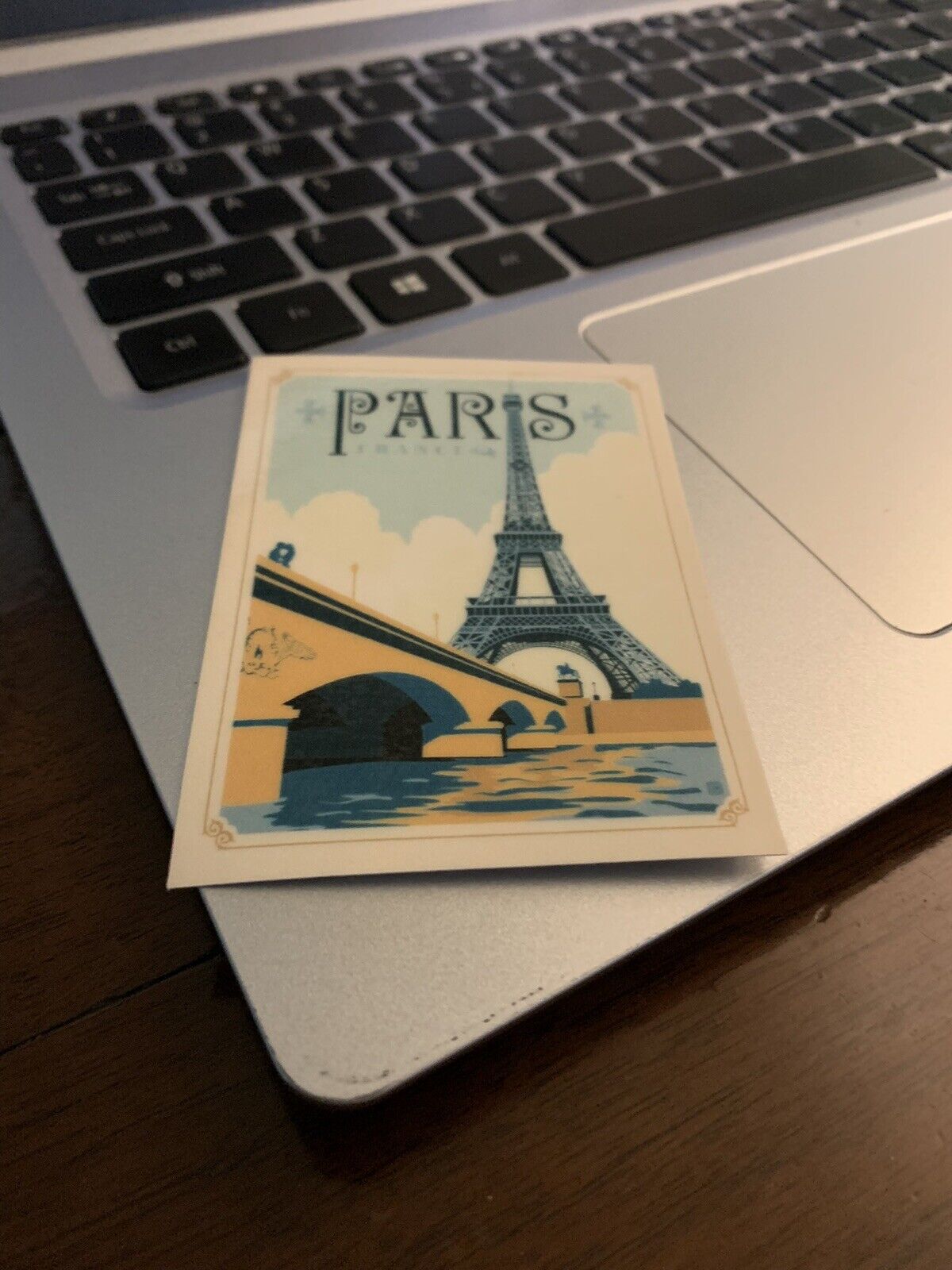 PARIS France Travel  Souvenir Sticker. Vintage Stye Luggage Decal.