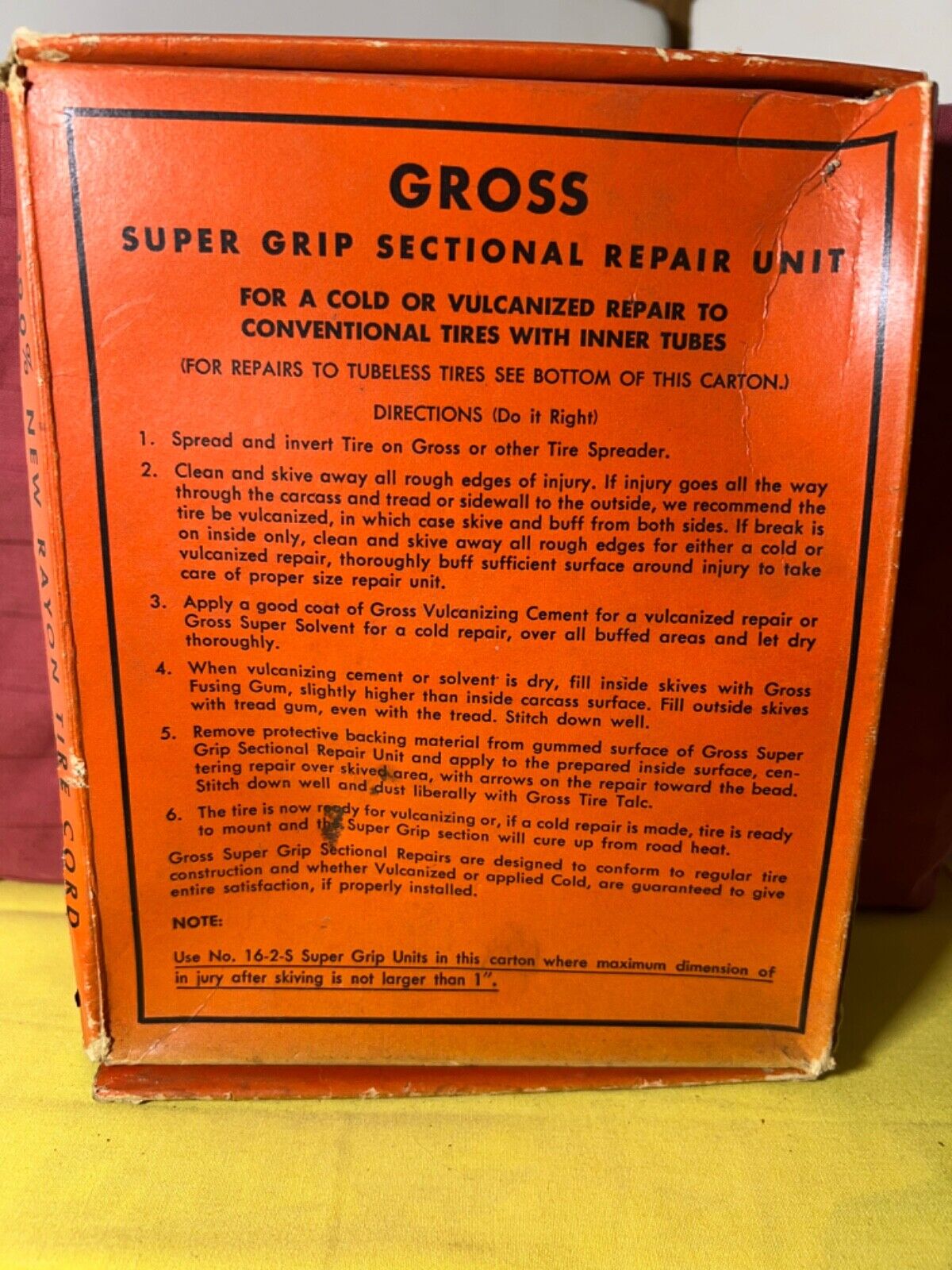 Vintage Gross Super Grip Sectional Repair Unit No 16-2-S NOS Vulcanizing  12 Pcs