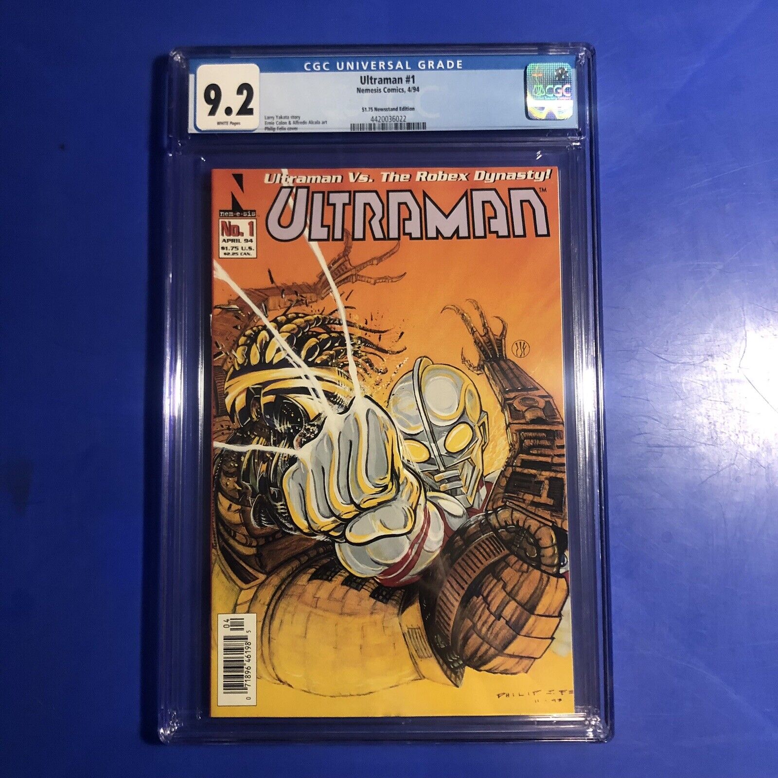 Ultraman #1 CGC 9.2 NEWSSTAND $1.75 Variant 1st Appearance Nemesis Comics 1994
