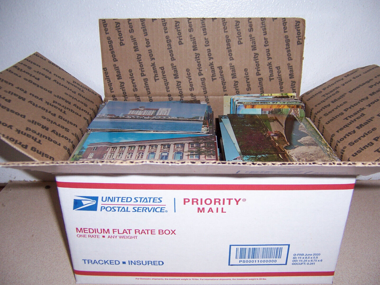 1950s-80s USA POSTCARDS, HUGE MIXED BOX LOT of 12 LBS