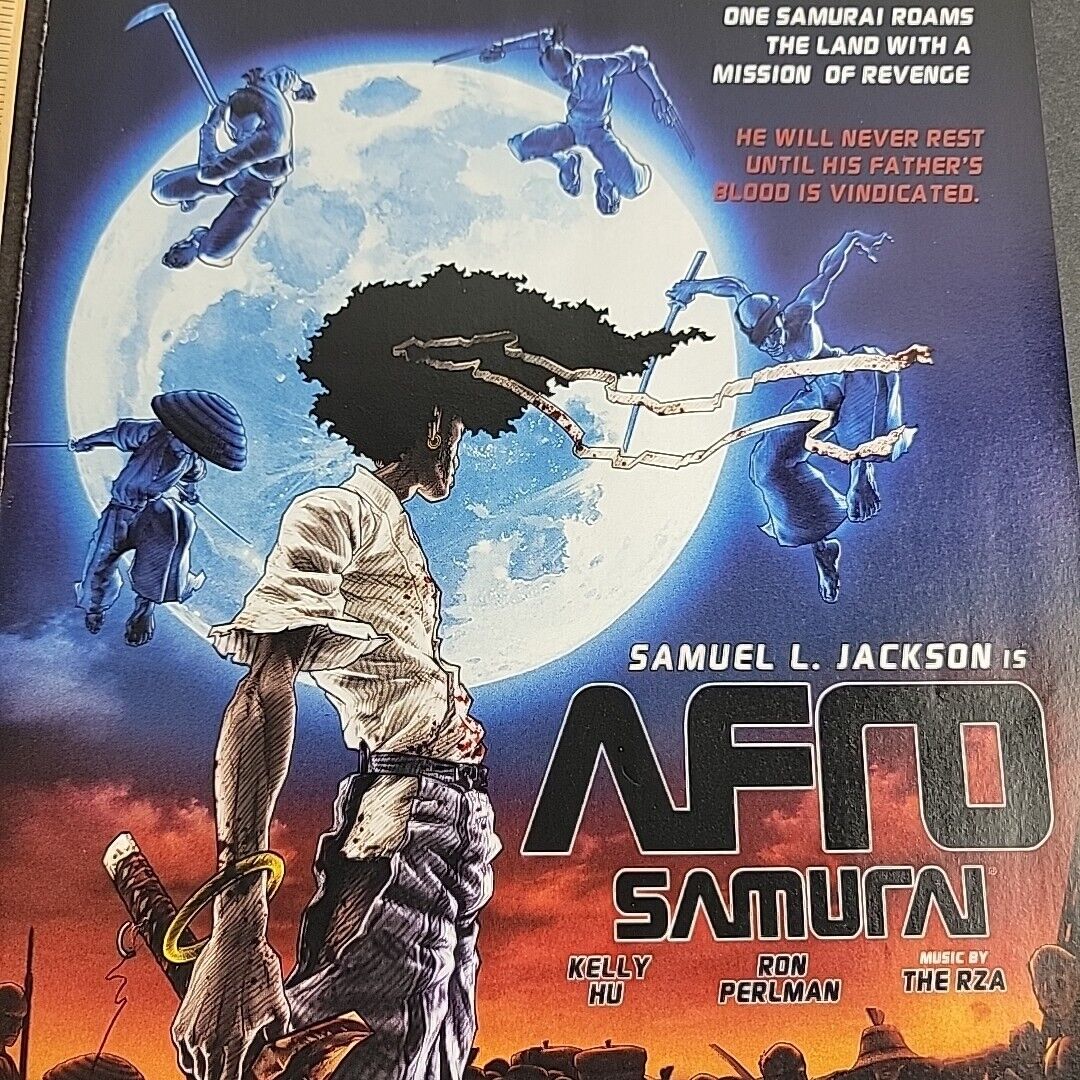 2009 Print Ad Samuel L Jackson is Afro Samurai Video Game Promo Page