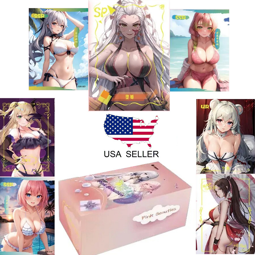USA Goddess Pink Beauties 100 Trading Card Spicy Premium Booster Box Anime Waifu
