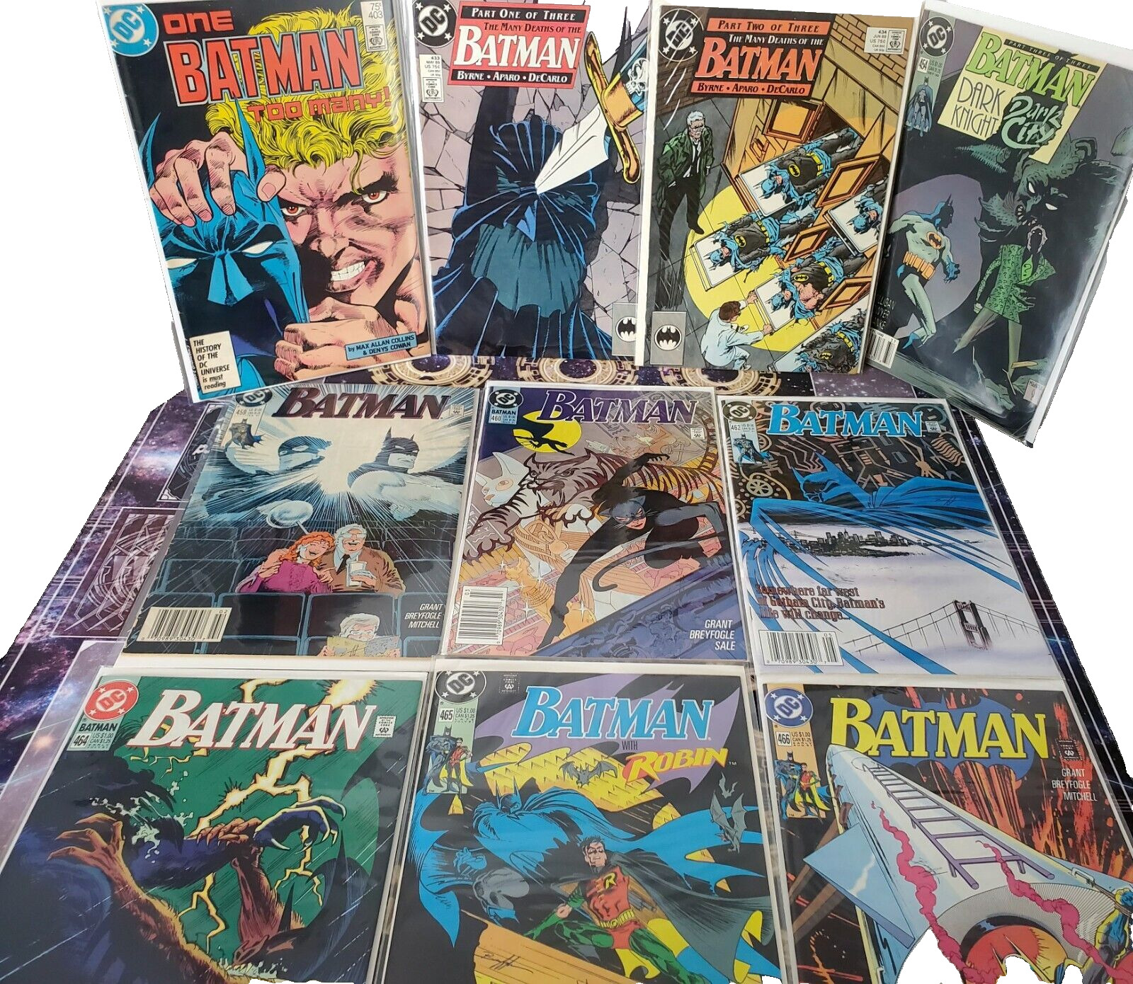 Batman Lot Of 10 DC Comics (Issues: 403,433-434,454,459-460,462,464-466)