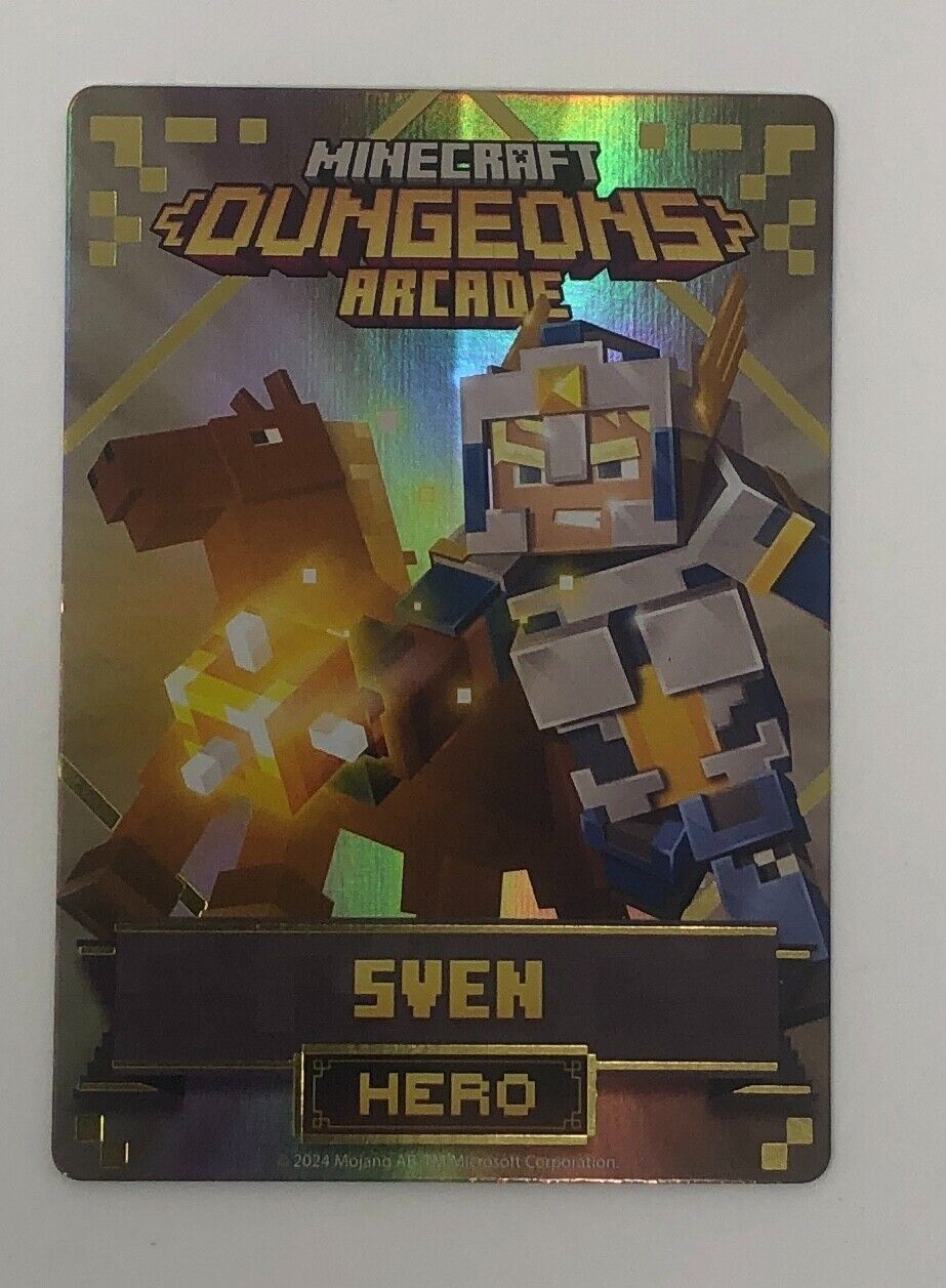 Minecraft Dungeons Arcade Series 3 (#110 Hero: Sven) FOIL Card