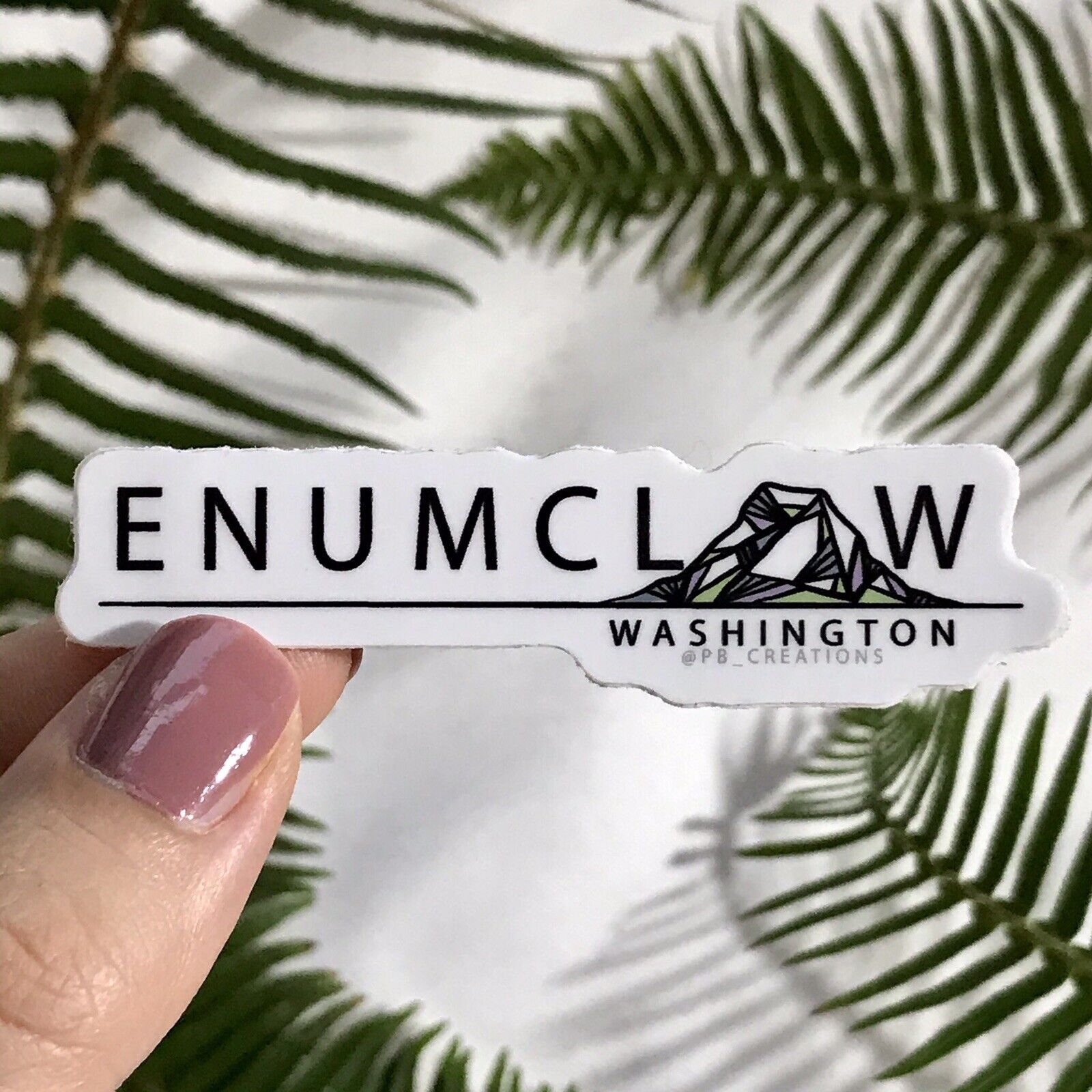 Enumclaw Washington Mount Rainier Vinyl Sticker
