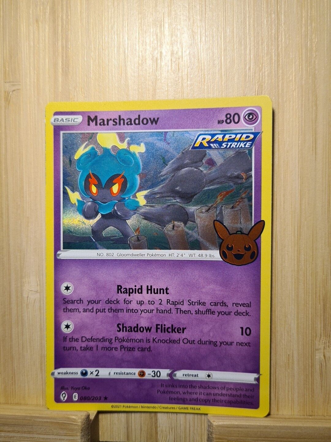 Pokemon 080/203 Marshadow Rare Holo Card Trick or Trade 2023 Pokemon