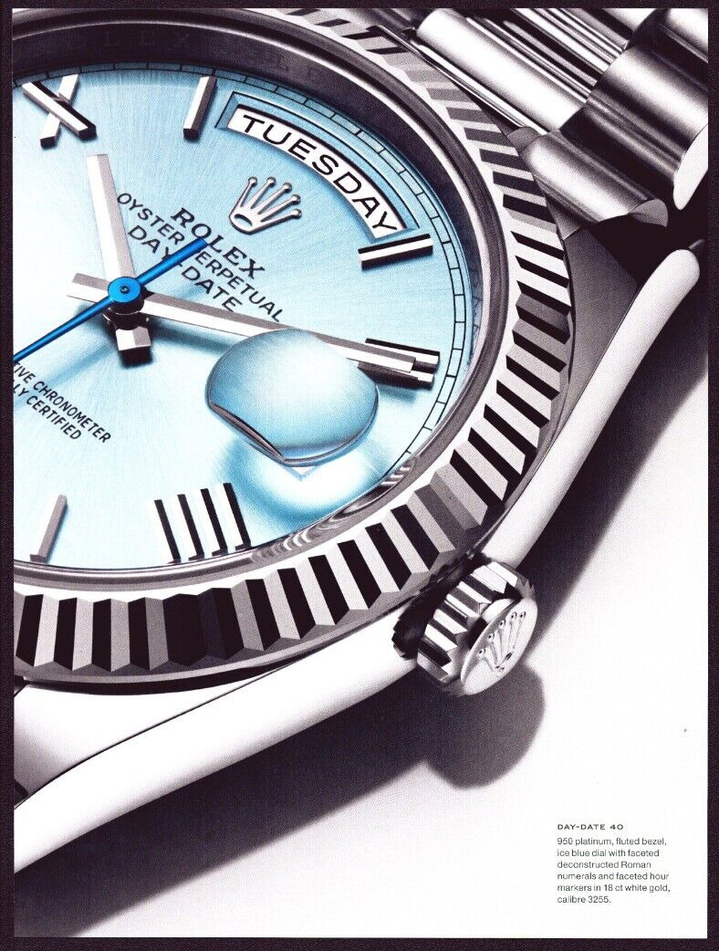 2022 Print Ad Men\'s Watches Rolex Oyster Perpetual Day Date 40