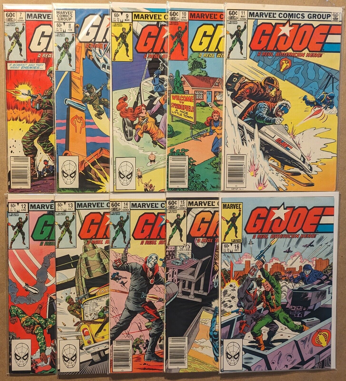 G.I. Joe ARAH #7-16 Marvel 1982-1983