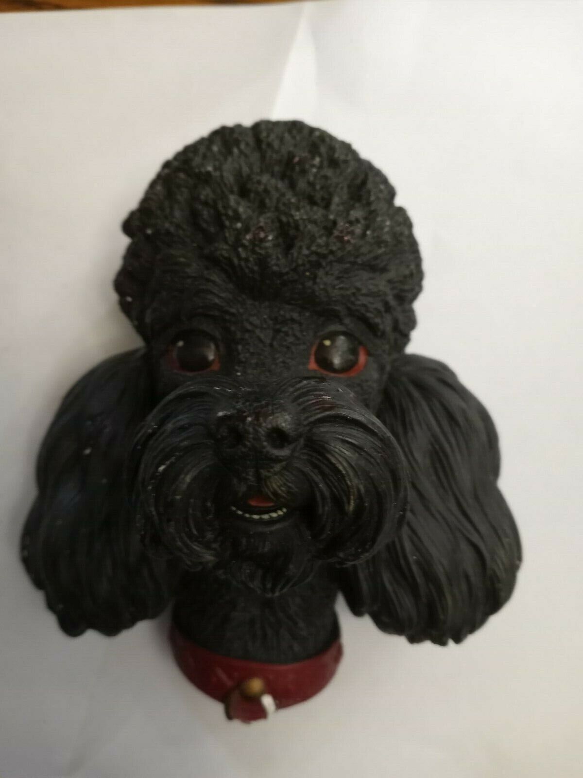 Ceramic Poodle Black  Wall Plaque By Bossons 5\'\'