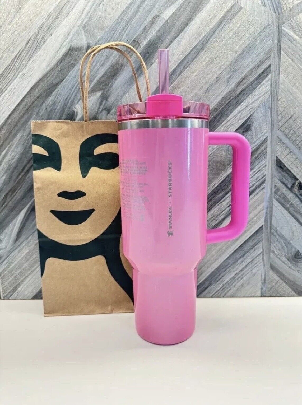 Stanley x Starbucks 40oz Tumbler In Hand - Winter Pink Brand New Comes With Box