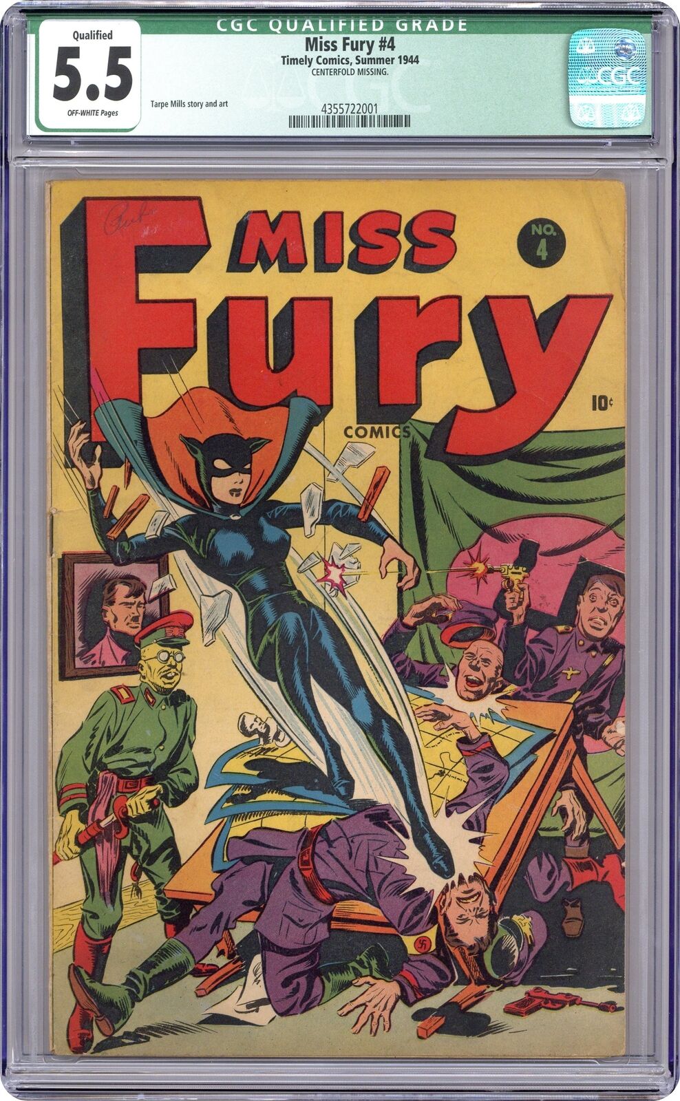 Miss Fury Comics #4 CGC 5.5 QUALIFIED 1944 4355722001
