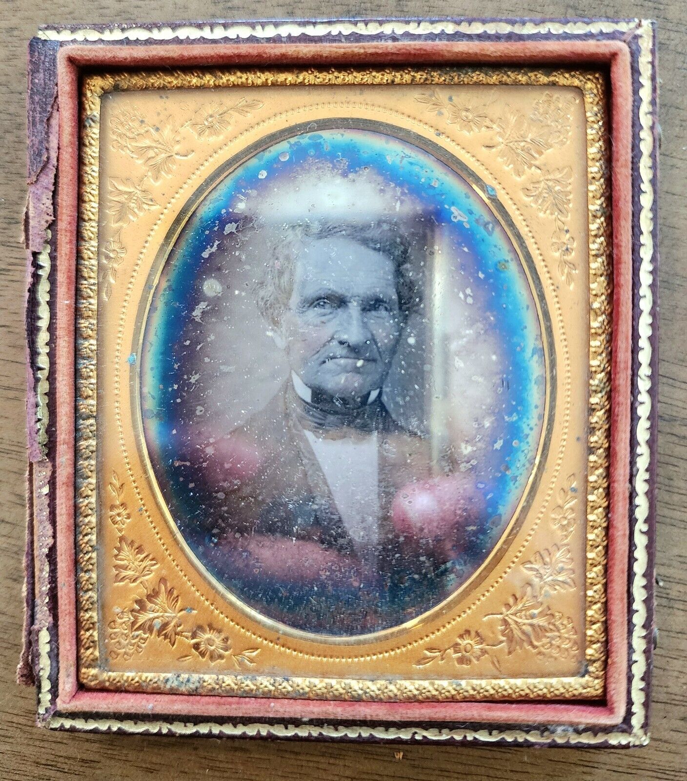 Daguerreotype Man Antique Portrait 1/6th Plate