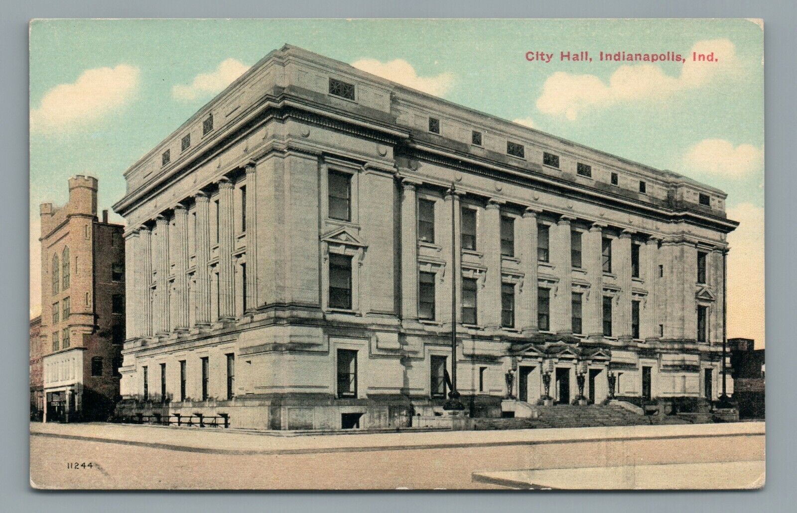 City Hall Indianapolis Indiana Early 1900s Divided Back Vintage Postcard