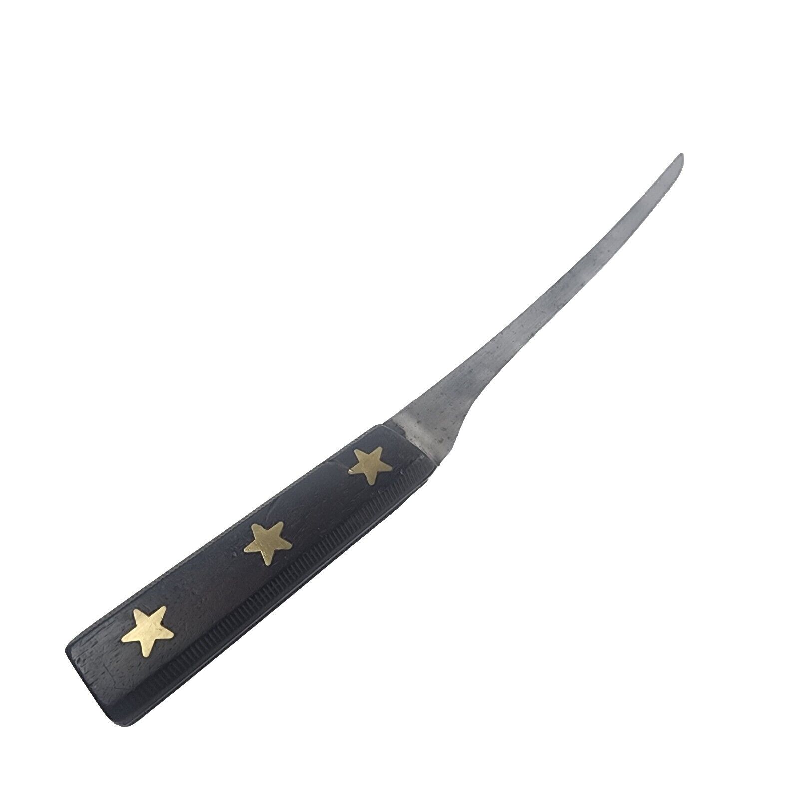 Vintage Boning Knife, 9.25 Inch Blade, Brass Stars on Handle
