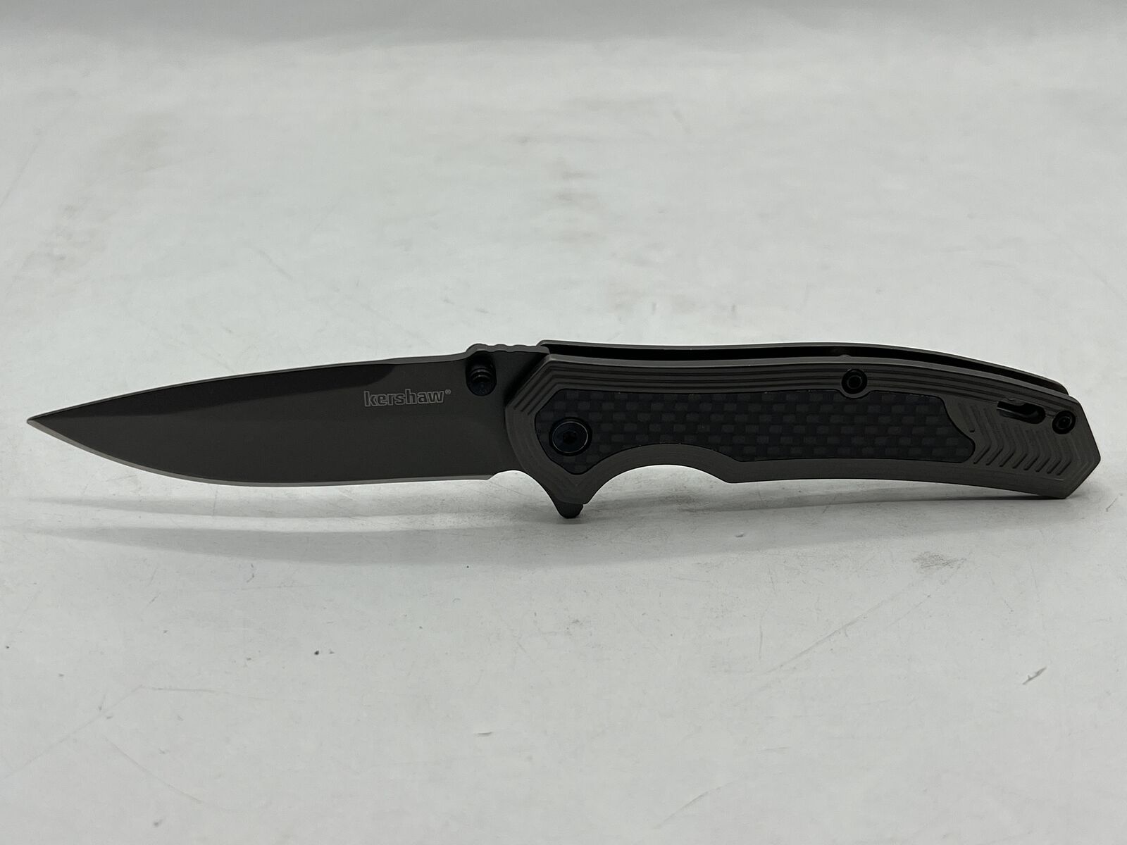 Kershaw 8310 Fringe Framelock Knife A/O TiCN Handle Black TiCN Coated Plain Edge