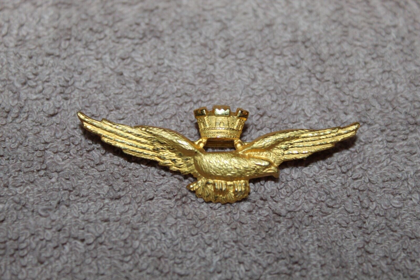 Original WW2 Royal Italian Air Force Pilots Metal Flight Wings, PB w/Maker Stamp