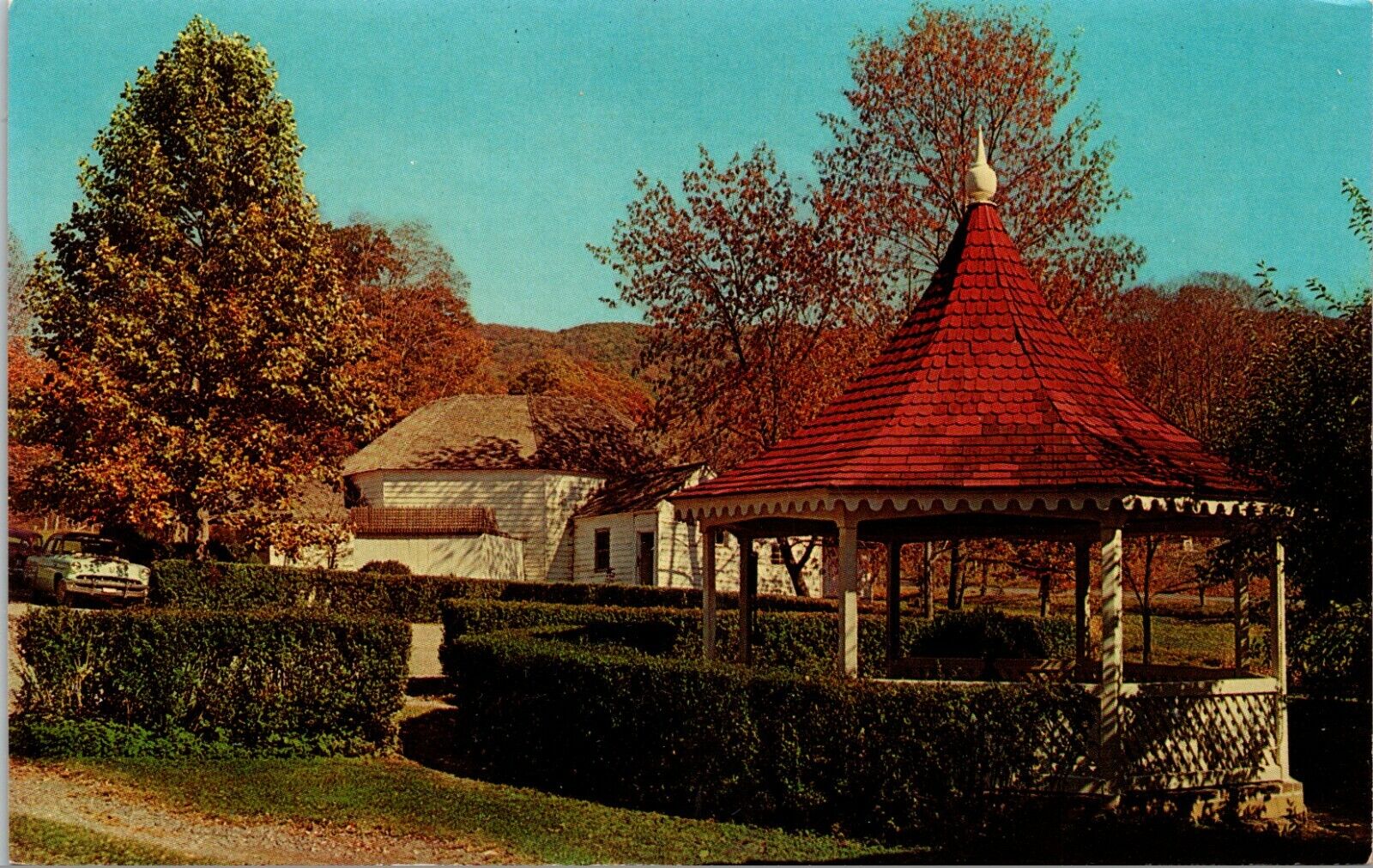 Springhouse Drinking Spring Bathing Pool Warm Springs Virginia Vintage Postcard