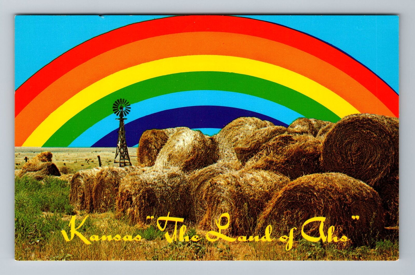 KS-Kansas, Scenic Greetings, Rainbow View, Vintage Postcard