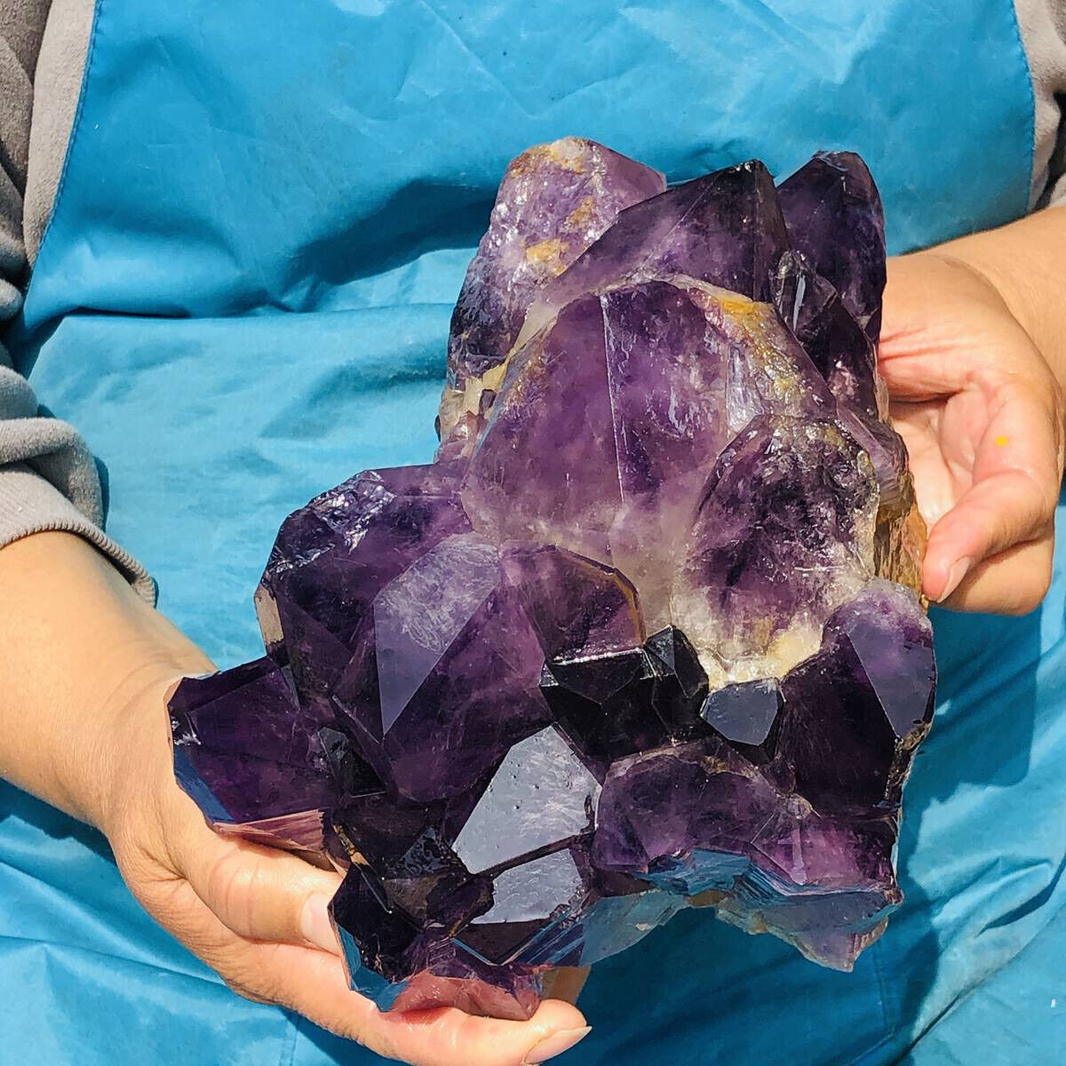 3600g HUGE Clear Purple Quartz Crystal Cluster Rough Specimen Healing Stone 794