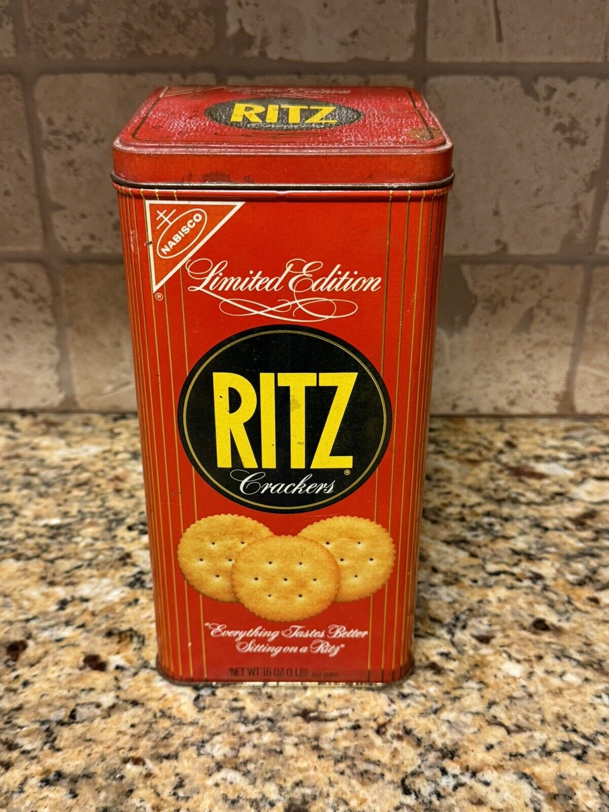 Vintage Ritz Crackers Nabisco Tin Can Limited Edition 1986