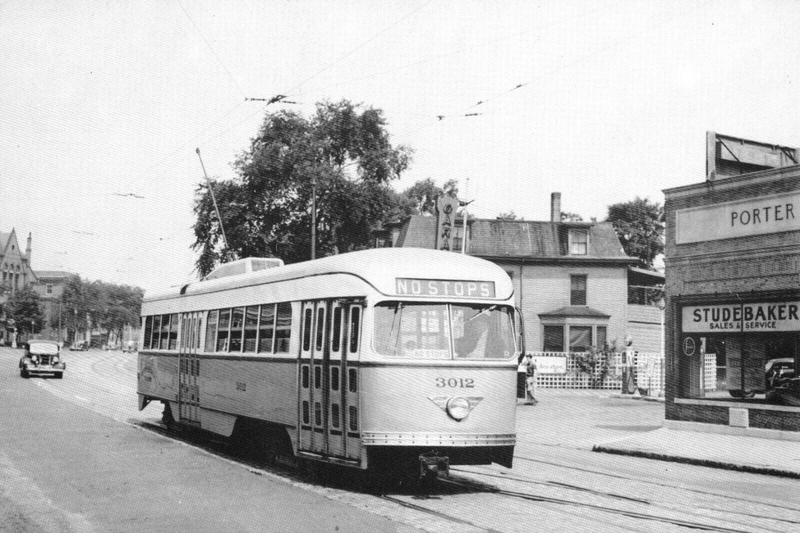 Postcard Non-stop Trolley C. 1940