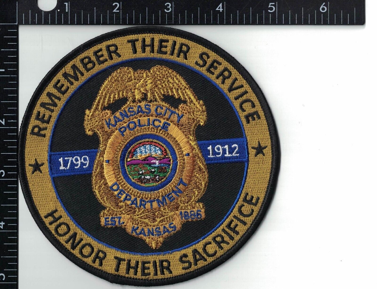 Kansas City Police Department Remember Their Service Honor Their Sacrifice Patch
