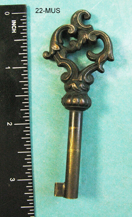 Skeleton Key GENUINE Brass Antique Key From Europe - More Strange Old Keys Here