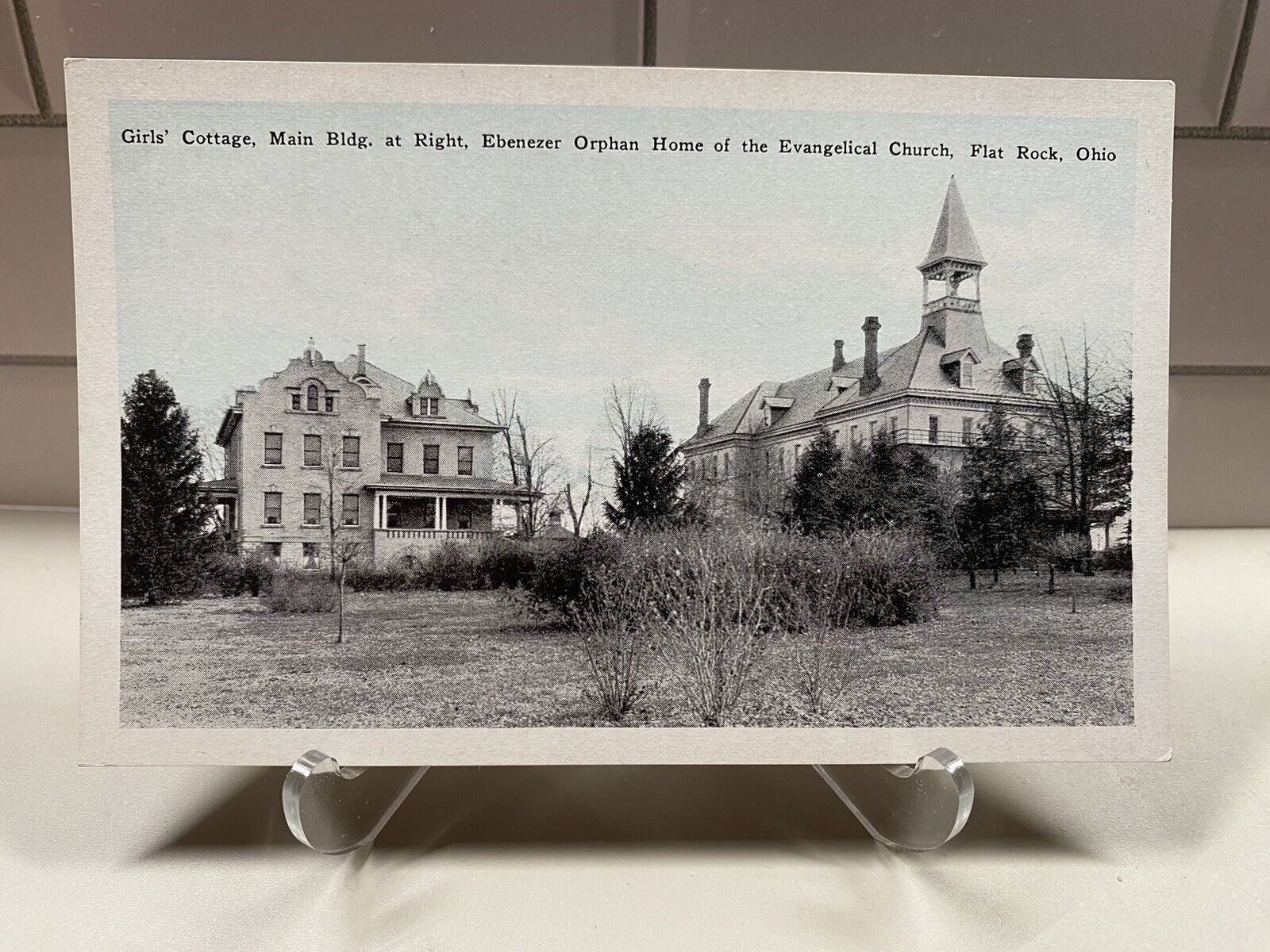 c1915s Girls Cottage & Main Bldg Ebenezer Orphan Home Flat Rock Ohio OH Postcard