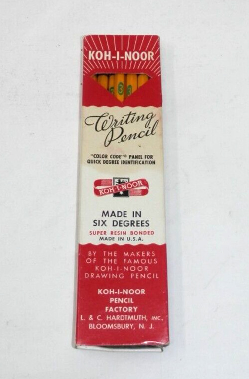 Vintage Koh-I-Noor 555-3 Writing Pencils (9) L&C Hardmuth Resin Bonded NOS