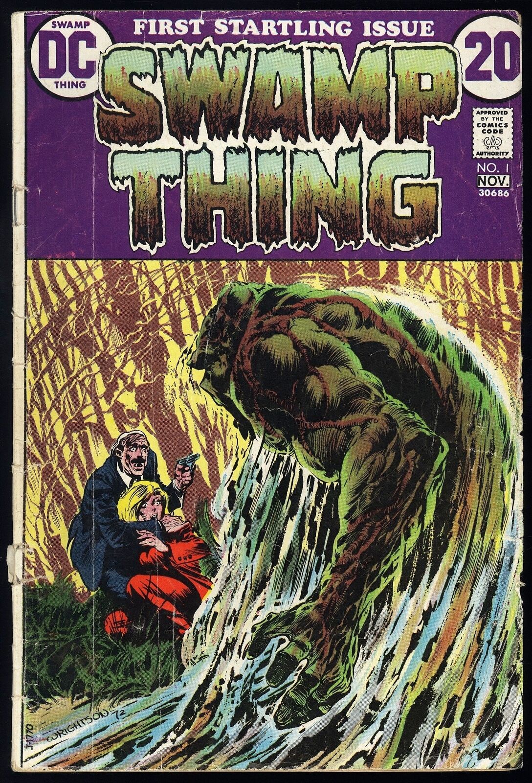 Swamp Thing #1 DC 1972 (GD+) 1st Solo Title Bottom Staple Detached L@@K