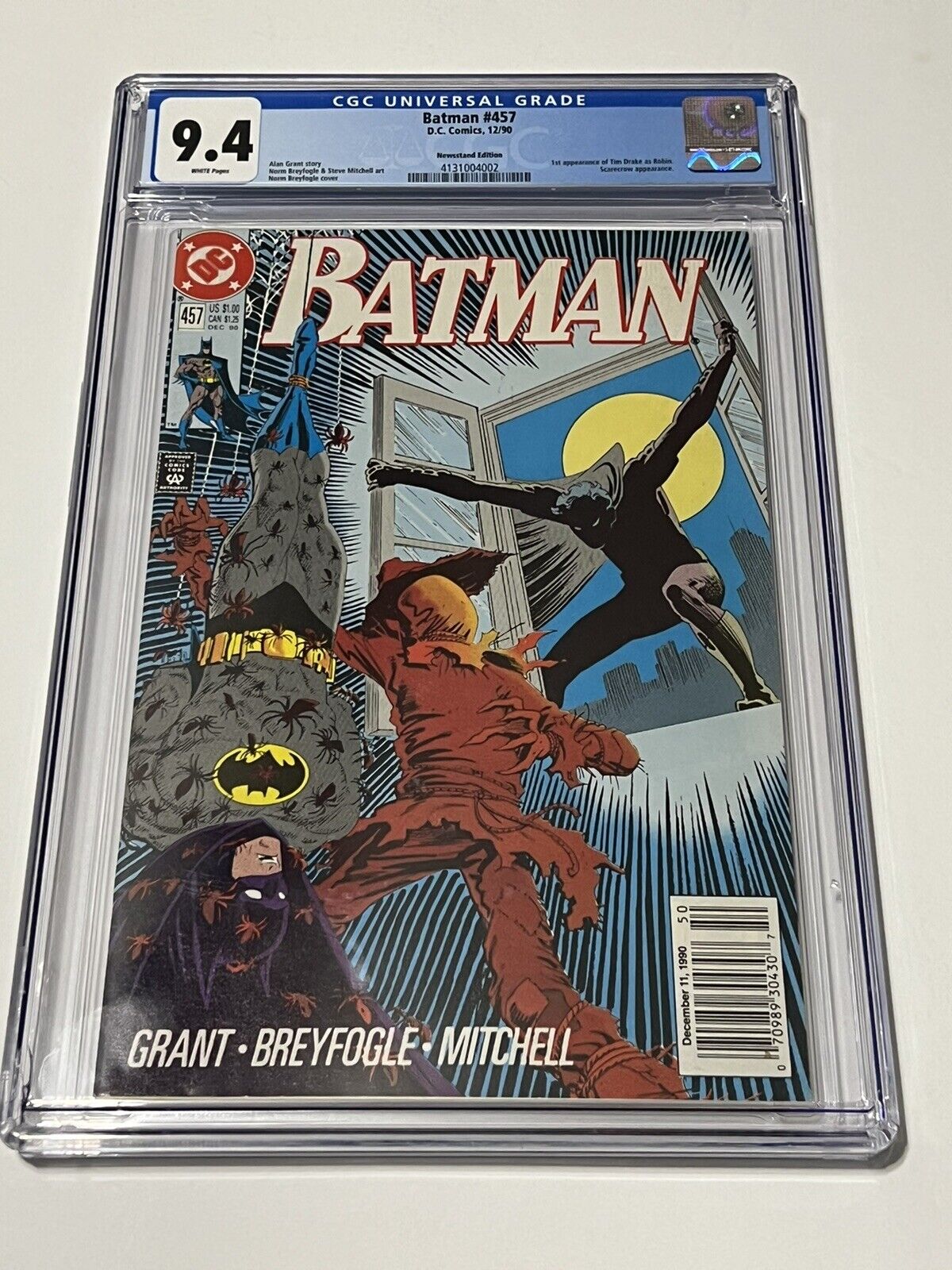 Batman #457- CGC 9.4 -TIM DRAKE 1ST APPEARANCE AS ROBIN- DC COMICS