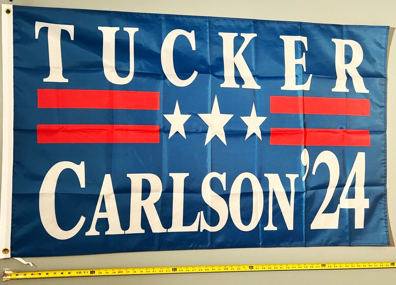 Tucker Carlson FLAG FREE USA SHIP Trump Vivek Republican America USA Sign 3x5\'