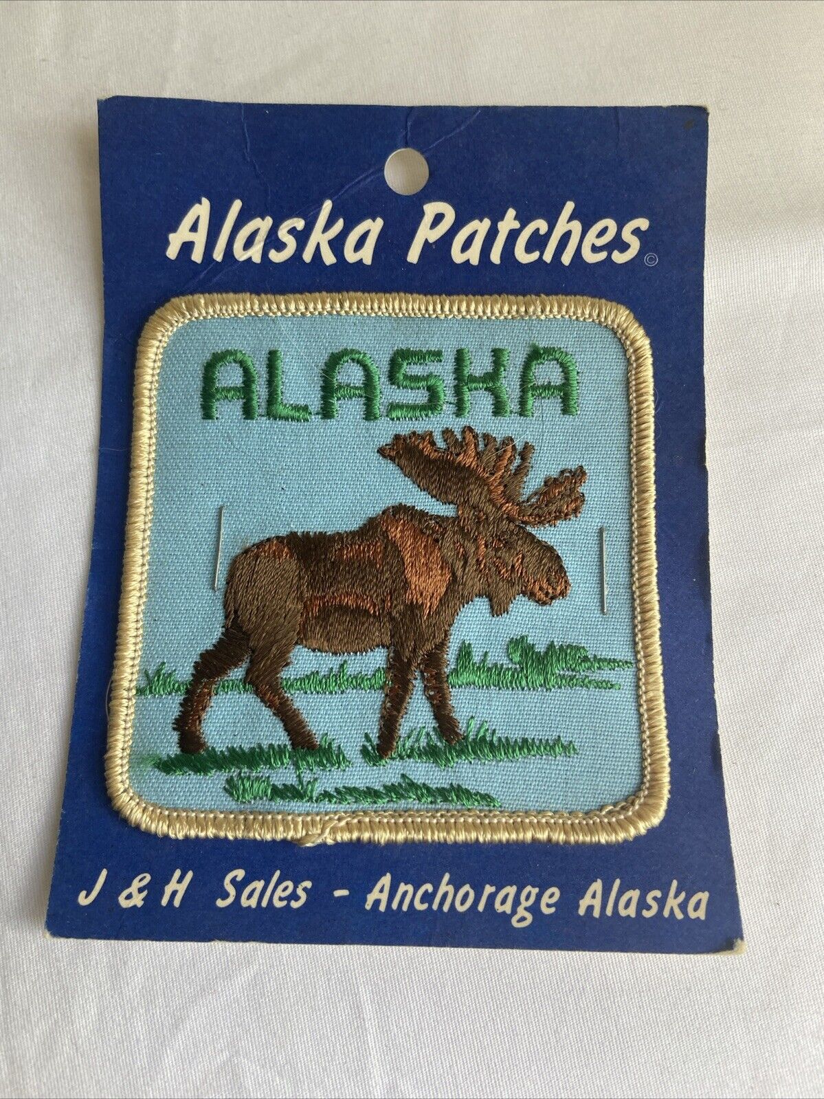 Vintage Alaska State Park Embroidered Moose Souvenir Patch
