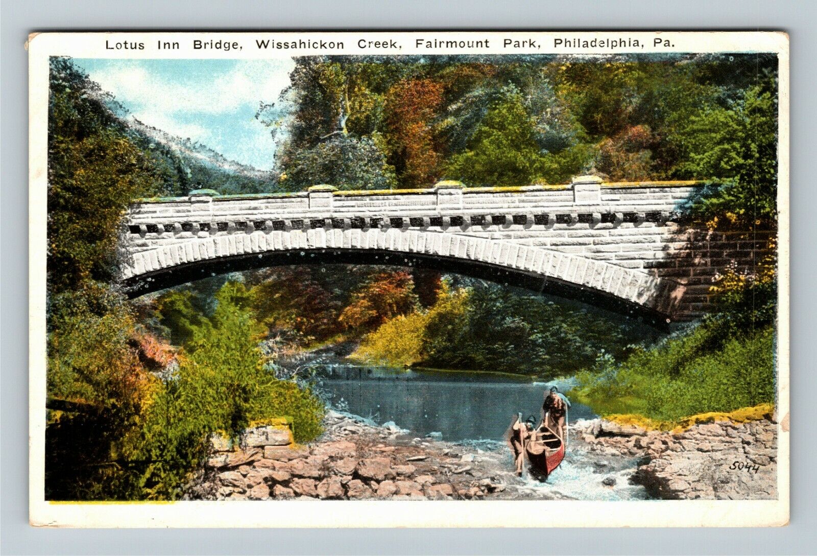 Philadelphia Pennsylvania, LOTUS INN BRIDGE, FAIRMOUNT PARK Vintage Postcard