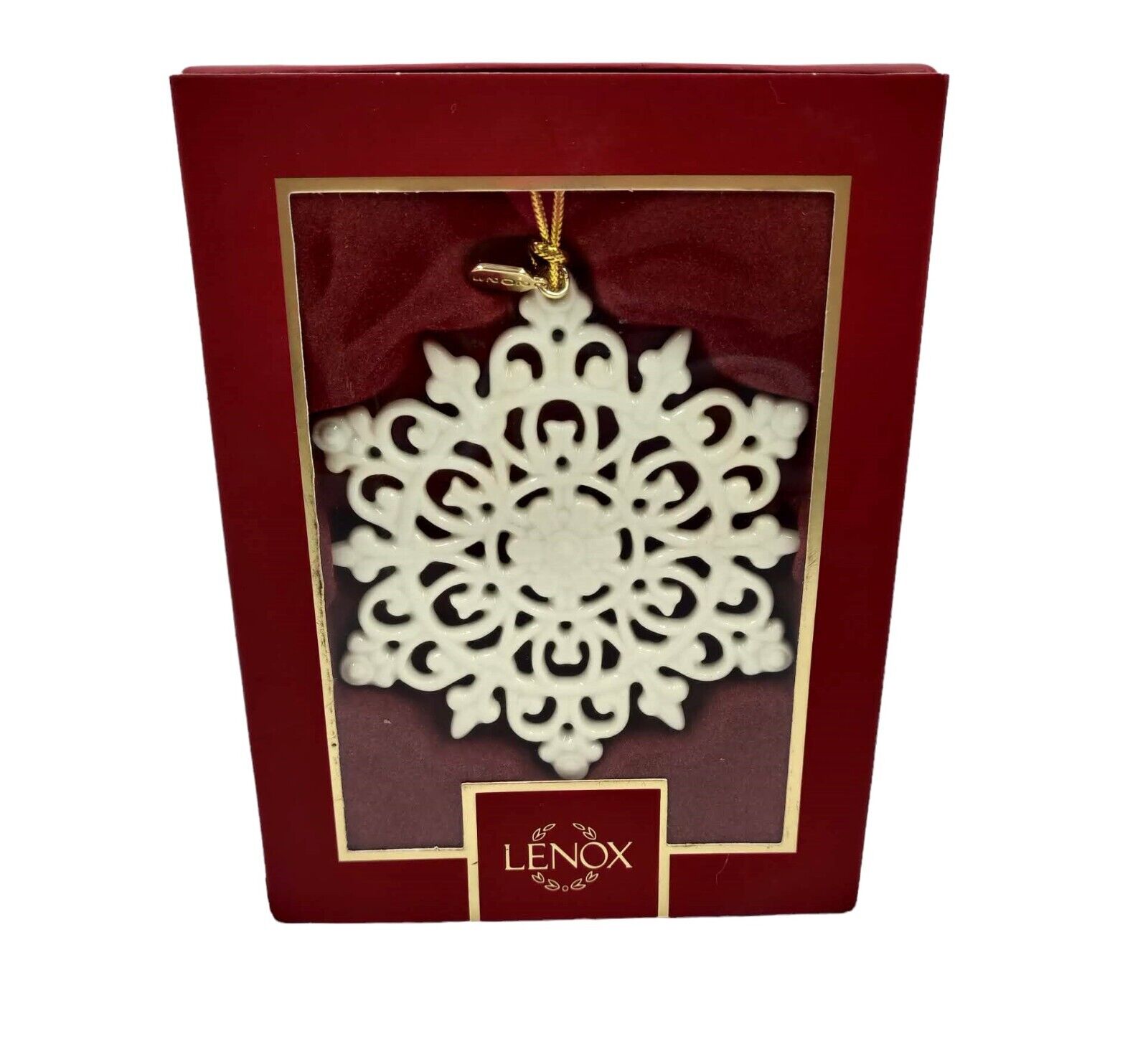Lenox 2023 Snow Fantasies Snowflake Christmas Holiday Hanging Ornament In Box