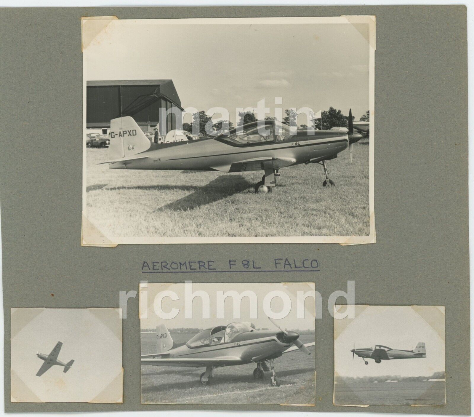 Aeromere F8L Falco Lot of 4 Original Photos, CX025